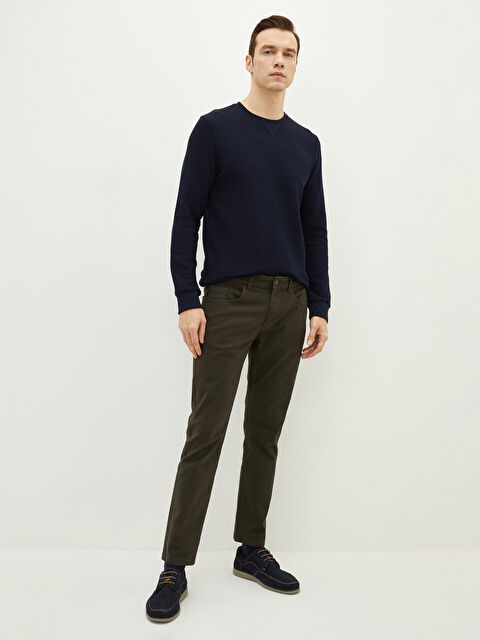 LCWAIKIKI Classic Slim Fit Gabardine Men's Chino Trousers - W11065Z8-KJL