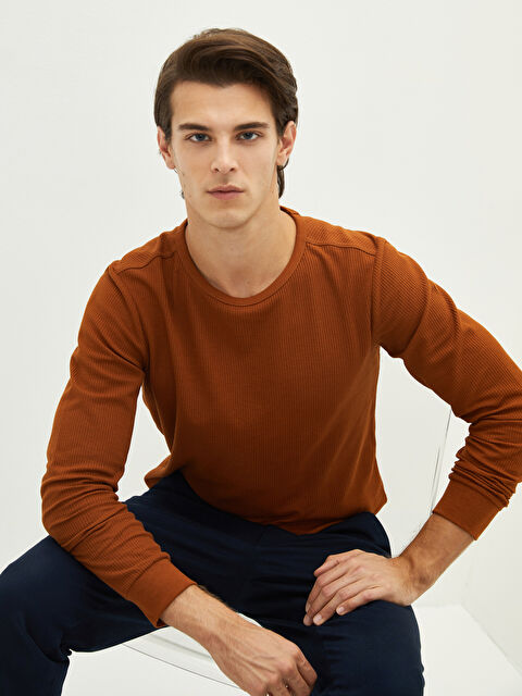 LCWAIKIKI Basic Crew Neck Long Sleeve Regular Men's T-shirt - W11510Z8-L9R