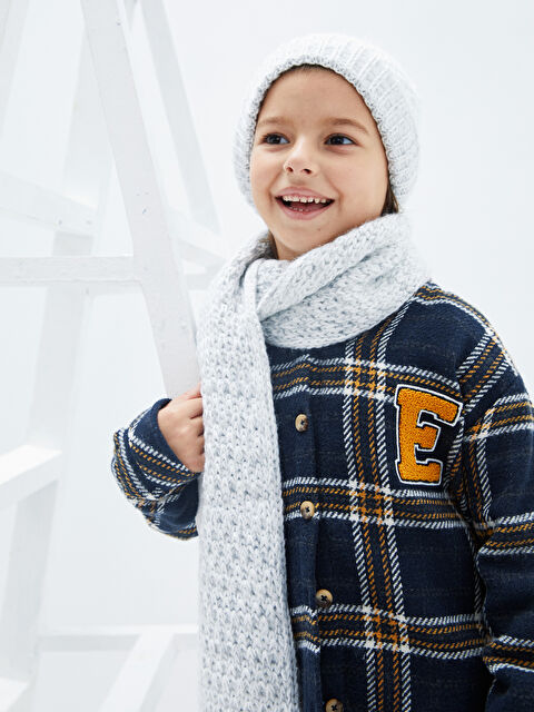 LCW ACCESSORIES Kız Çocuk Triko Atkı Bere Takımı - W11556Z4-DPV