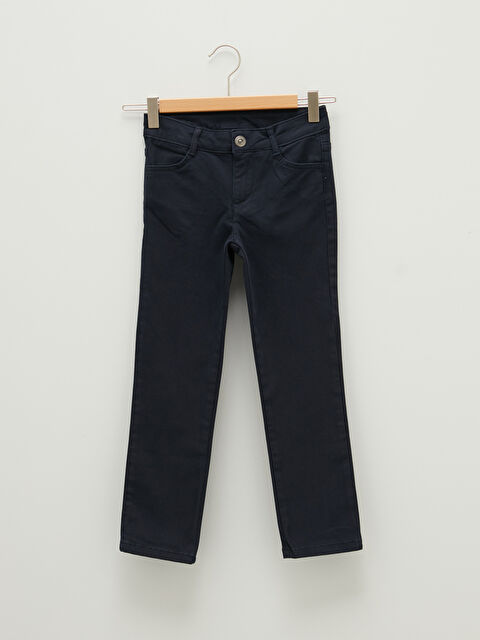 LCW Kids Slim Fit Gabardin Kız Çocuk Pantolon - W11576Z4-PE6