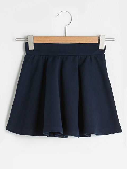 LCW Kids Basic Girl Flared Skirt With Elastic Waist - W11585Z4-HRC