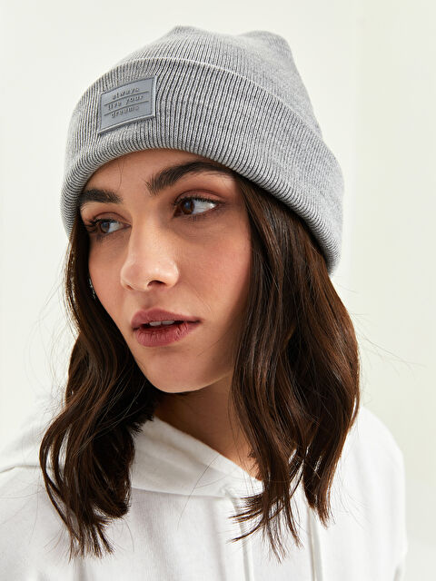 LCW ACCESSORIES Etiket Baskılı Kadın Triko Bere - W12098Z8-LAL