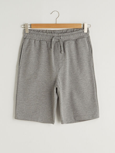 LCWAIKIKI Basic Standard Pattern Knitted Men's Shorts - W12527Z8-DCR