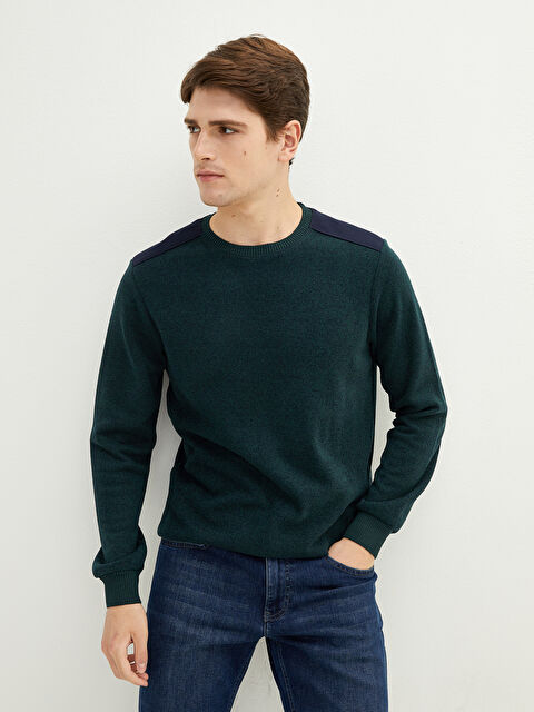 LCWAIKIKI Classic Толстовка з круглим вирізом горловини, довгим рукавом, товста, для чоловіків - W12780Z8-CS4