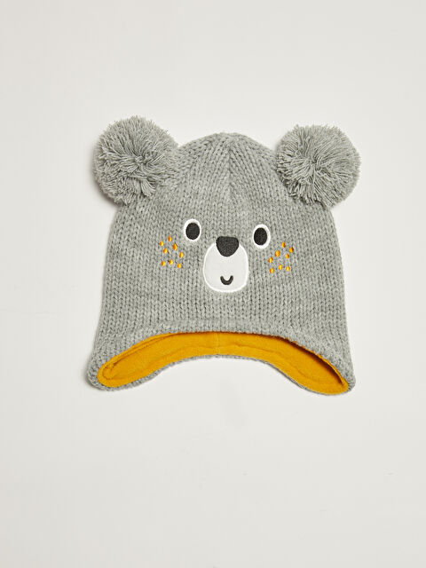 LCW baby Embroidery Detailed Unisex Baby Knitwear Hat - W13085Z1-CT3