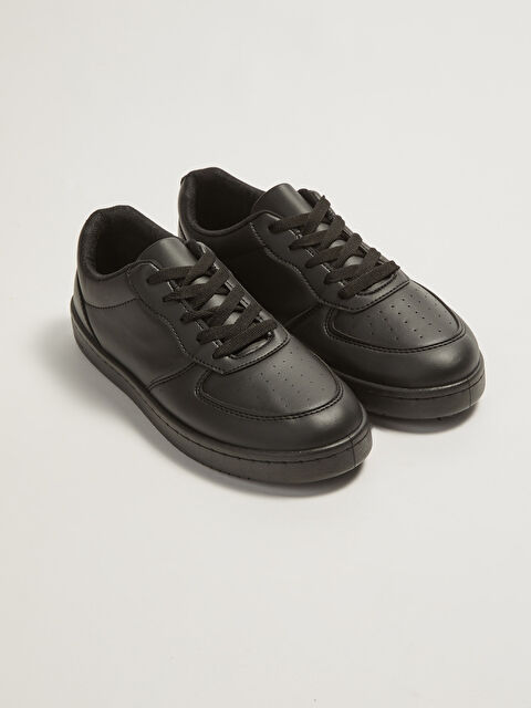 LCW STEPS Faux Leather Lace-Up Women's Sneakers - W13270Z8-HUC