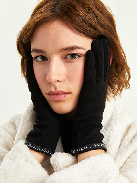 LCW ACCESSORIES Перчатки для женщин с принтом и сенсорными кончиками пальцев - W13505Z8-HEG