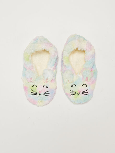 LCW Kids Nakış Detaylı Kız Çocuk Ev Çorabı - W13564Z4-M0T