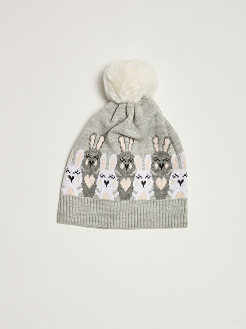 LCW ACCESSORIES Ponponlu Kız Çocuk Triko Bere - W14376Z4-LAK