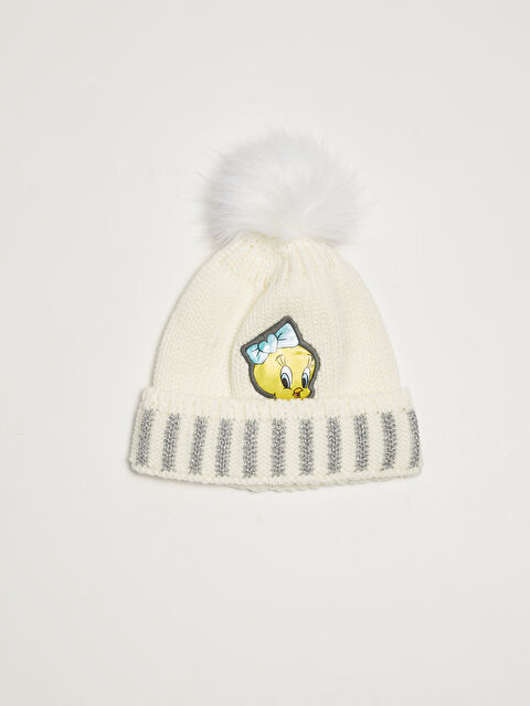 LCW ACCESSORIES Kız Çocuk Tweety Lisanslı Triko Bere - W14436Z4-J5E