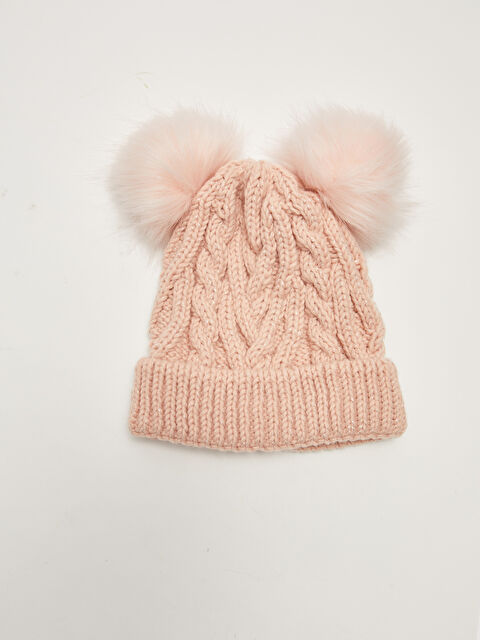 LCW ACCESSORIES Ponponlu Kız Çocuk Triko Bere - W15018Z4-FUT