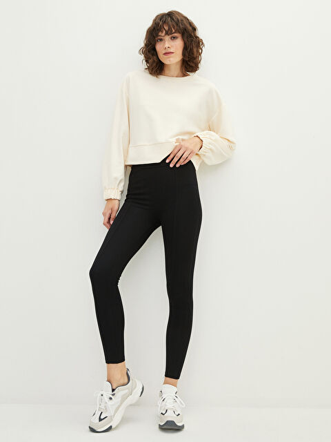 LCW Vision Kadın Beli Lastikli Düz Tayt - W16935Z8-RQN