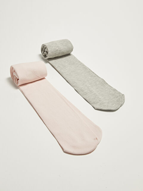 LCW Kids Basic Kız Çocuk Külotlu Çorap 2'li - W17546Z4-J3N