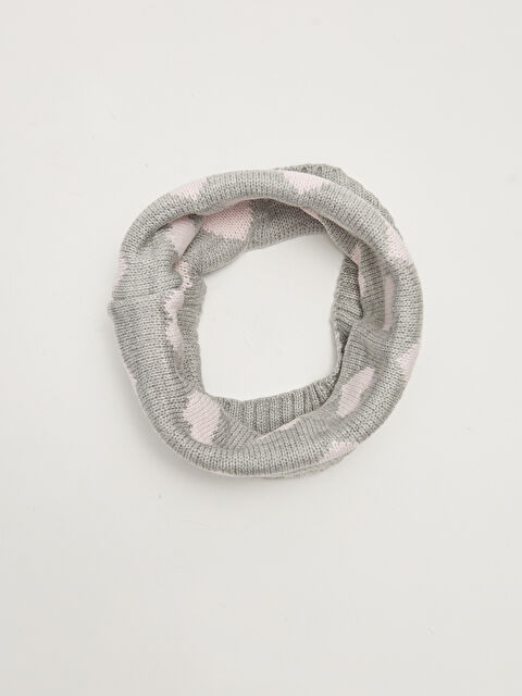 LCW ACCESSORIES Girl's Heart Knit Snood - W1CF43Z4-LAK