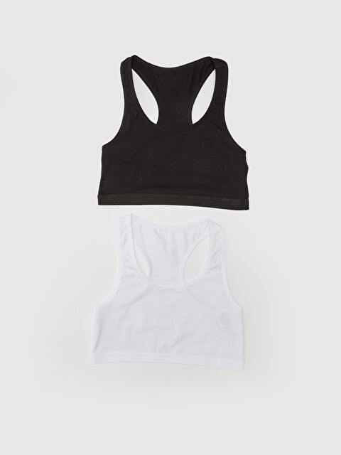 LCW Kids Basic Cotton Girls' Bustier Top 2 Pack - W1EH42Z4-CVL