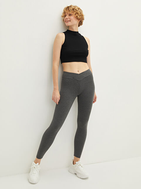 XSIDE ACTIVE Kadın Beli Lastikli Düz Spor Tayt - W1GQ29Z8-LAP