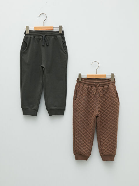 LCW baby Elastic Waist Baby Boy Sweatpants 2-Pack - W1H949Z1-GX6