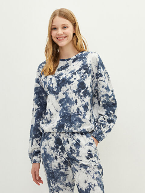 LCW Vision Bisiklet Yaka Desenli Uzun Kollu Kadın Sweatshirt - W1HD07Z8-LQ9