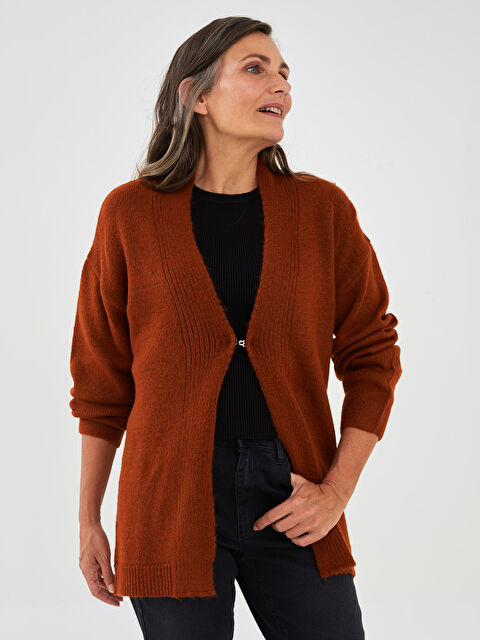 LCW Grace V Yaka Kadın Triko Hırka - W1HH84Z8-JQE