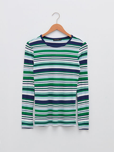 ★22SS★【WKNDRS】★W STRIPED LS T-SHIR.T★ LCW Vision Crew Neck Striped Long Sleeve Women's T-Shirt