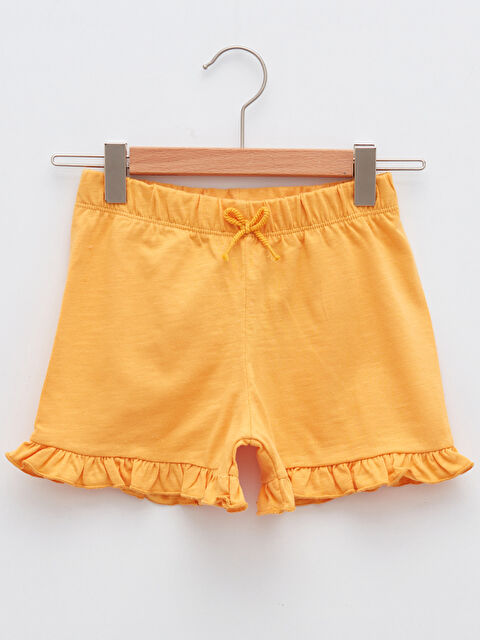 LCW baby Elastic Waist Basic Cotton Baby Girl Shorts - W1K030Z1-G0N