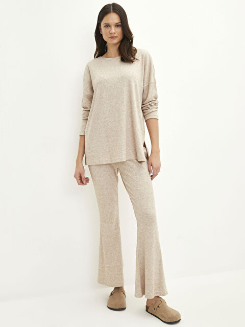 LCW DREAM Kadın Beli Lastikli Düz  Pijama Alt - W1KG92Z8-GEY