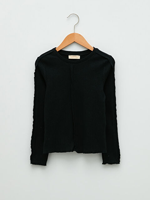 LCW Kids Crew Neck Basic Long Sleeve Girls' T-Shirt