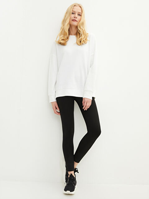 LCWAIKIKI Basic Kadın Beli Lastikli Düz Tayt - W1KV70Z8-CVL