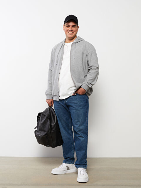 LCWAIKIKI Classic Hooded Long Sleeve Men's Zip-Up Sweatshirt - W1L936Z8-