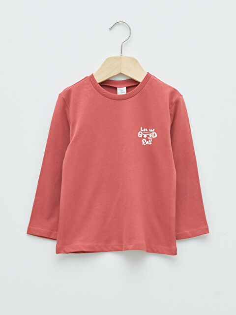 LCW baby T-Shirt Imprimé Bébé Garçons à Manches Longues et Col Rond - W1LI59Z1-H4P