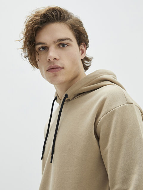 XSIDE Uzun Kollu Erkek Kalın Hoodie - W1LV87Z8-RBZ