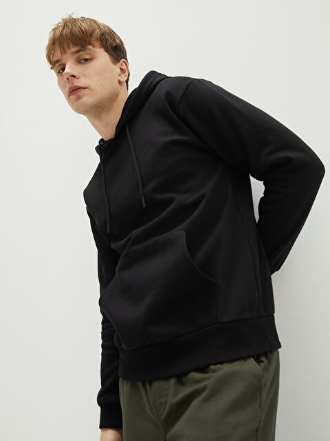 XSIDE Uzun Kollu Erkek Kalın Hoodie - W1LV87Z8-CVL