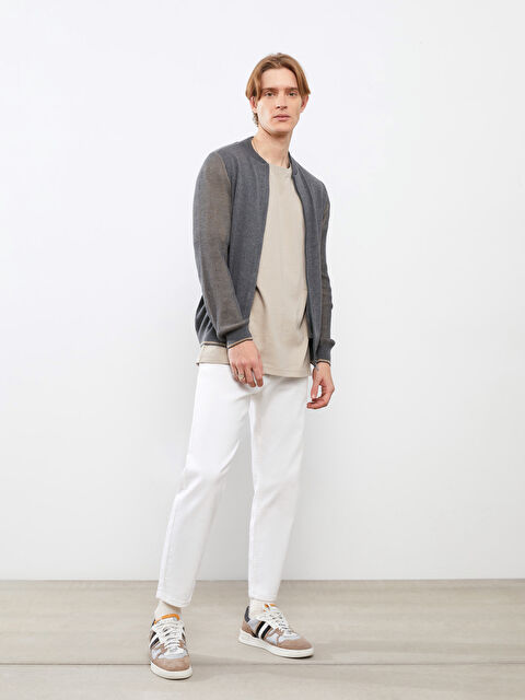 SOUTHBLUE Standart Kalıp Kolej Yaka Erkek Triko Hırka - W1M857Z8-HKS