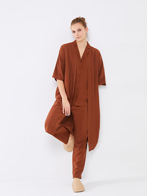 LCW DREAM Şal Yaka Düz Uzun Kollu Kadın Sabahlık - W1MB16Z8-R3E