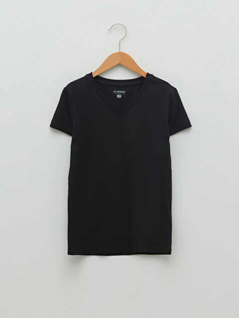 LCW Kids V-Neck Short Sleeve Boy Undershirt - S20179Z4-CVL