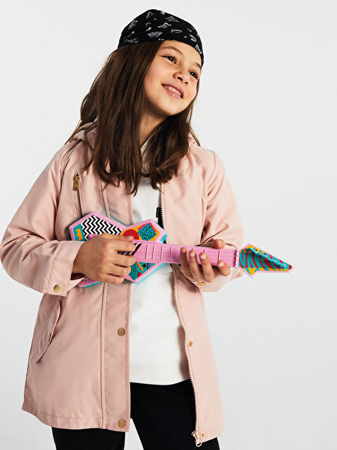 LCW Kids Hooded Basic Long Sleeve Girl Coat - S20333Z4-G4J