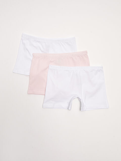 LCW Kids سراويل بوكسر قطنية أساسية للبنات - ٣ قطع - S20769Z4-Q6K