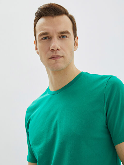 LCWAIKIKI Basic Crew Neck Jersey Men's T-Shirt - S20837Z8-HAZ