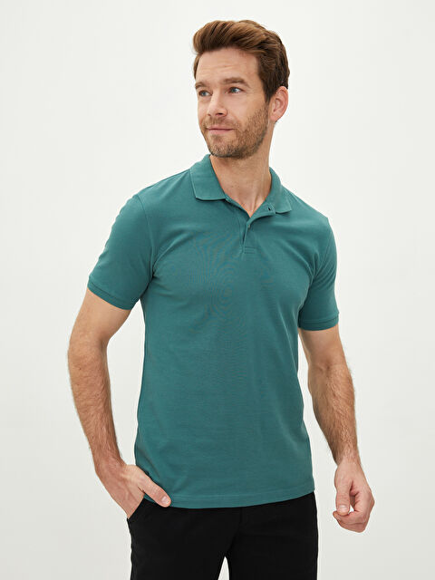 LCWAIKIKI Classic T-shirt en piqué à manches courtes et col polo pour homme - S20841Z8-HRB