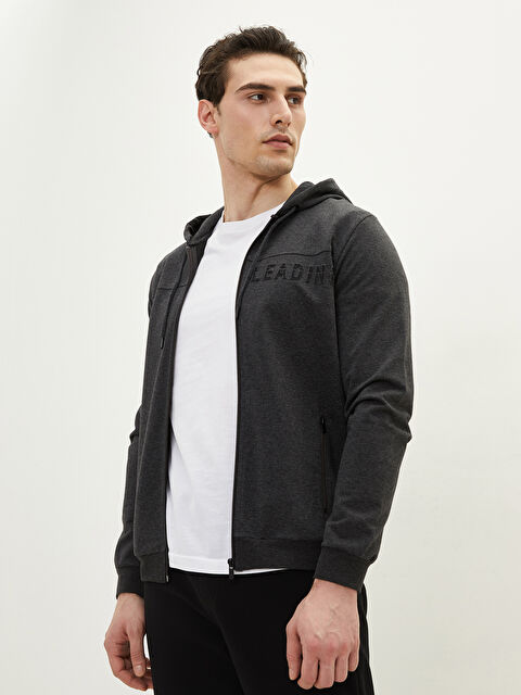 LCWAIKIKI Classic Кардиган для спорта с капюшоном и длинным рукавом свободного кроя для мужчин - S20877Z8-L8N