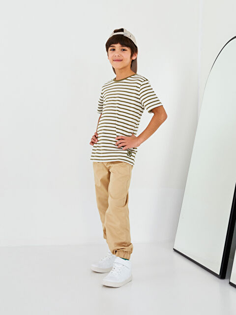 LCW Kids بنطلون للأولاد جبردين بسيط بخصر مرن - S20895Z4-FJM