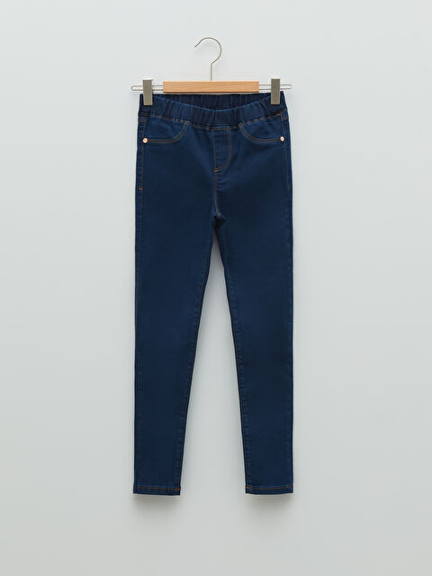 LCW Kids Elastic Waist Super Skinny Fit Girl Denim Trousers - S21021Z4-158
