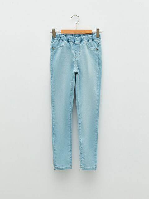 LCW Kids Elastic Waist Super Skinny Fit Girl Denim Trousers - S21021Z4-311