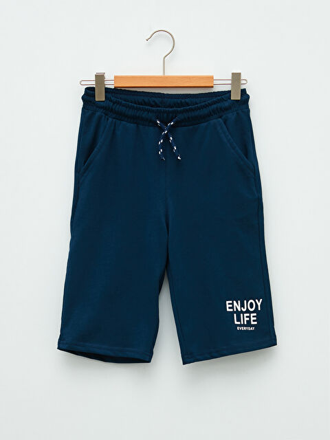 LCW Kids Printed Cotton Boy Roller with Elastic Waist - S21142Z4-JC7