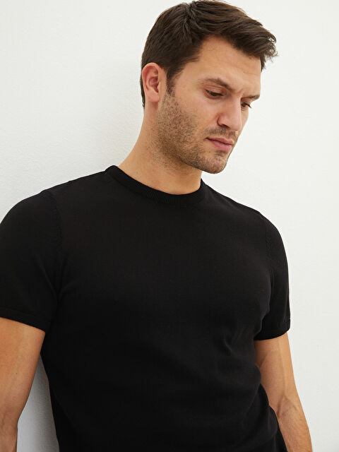 LCWAIKIKI Basic Crew Neck Short Sleeve Men's Knitwear Sweater - S21161Z8-CVL