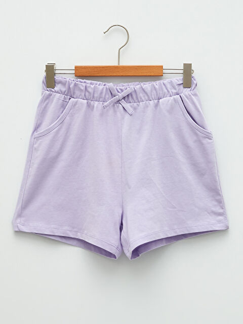 LCW Kids شورت قطن أساسي للبنات بوسط مطاطي - S21258Z4-G0W