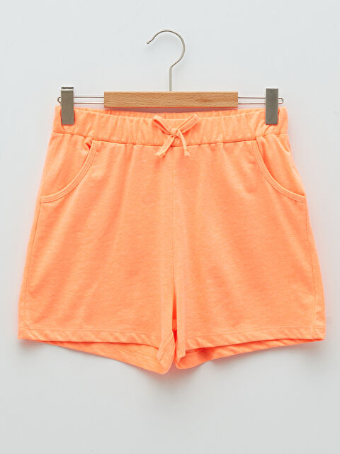 LCW Kids Beli Lastikli Basic Pamuklu Kız Çocuk Şort