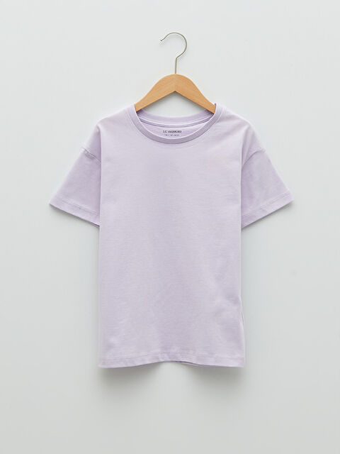 LCW Kids Crew Neck Basic Short Sleeve Girls' T-Shirt - S21271Z4-G0W