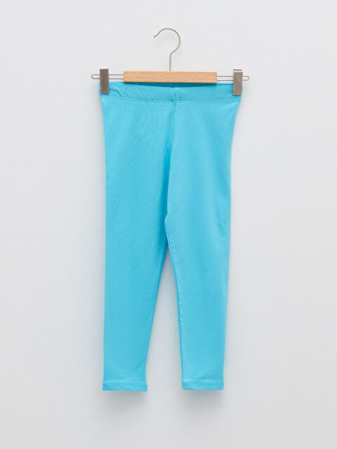 LCW Kids Elastic Waist Basic Cotton Girl Long Leggings - S21302Z4-G6H