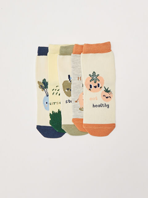 LCW baby Patterned Unisex Baby Socks 5 Pack - S21850Z1-KXP